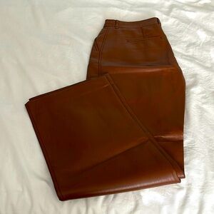 Aritzia Melina Babaton brown leather pants - in great condition - size 10